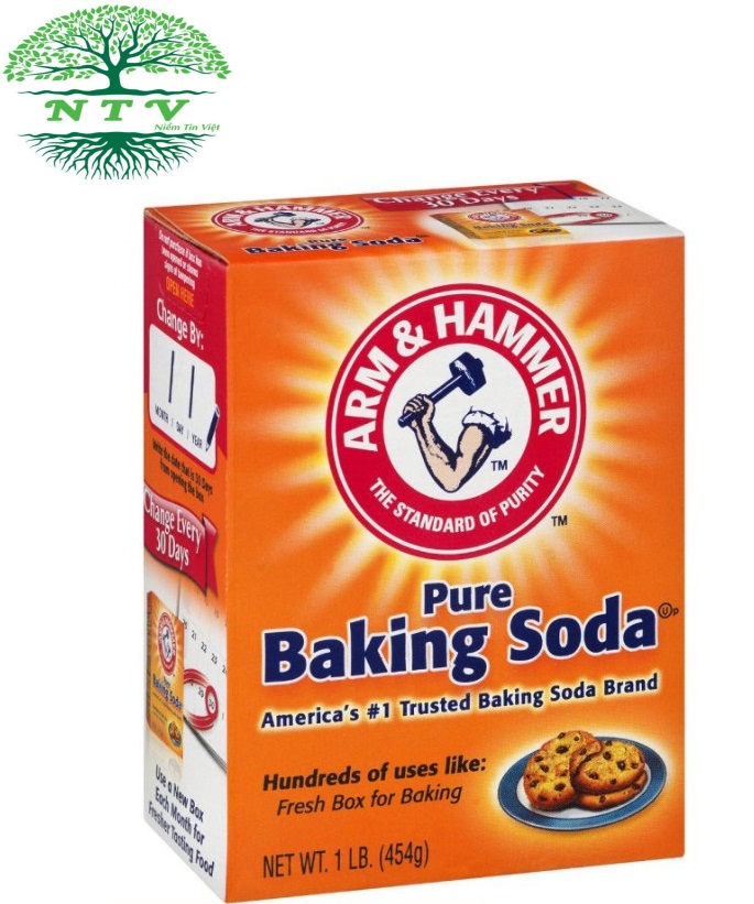 Bột Baking Soda Arm and Hammer-  Muối Nở USA Mỹ Đa Công Dụng 454gr