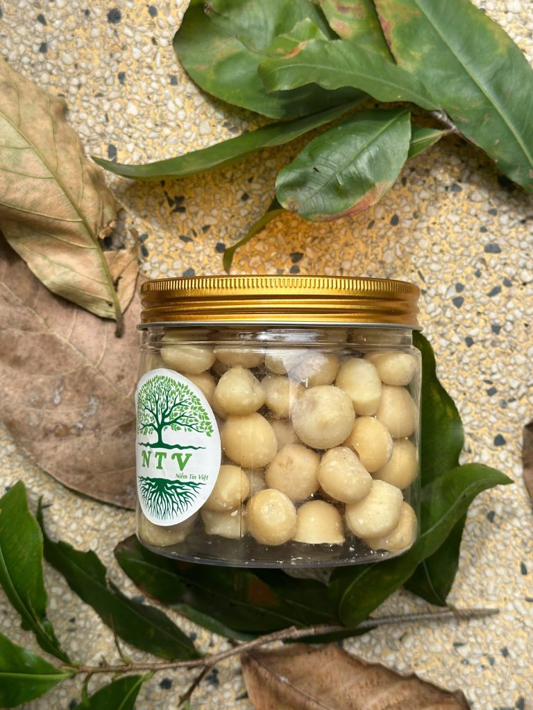 250G Nhân hạt Macca Úc Vỡ Đôi – Đóng hũ tiện tụng