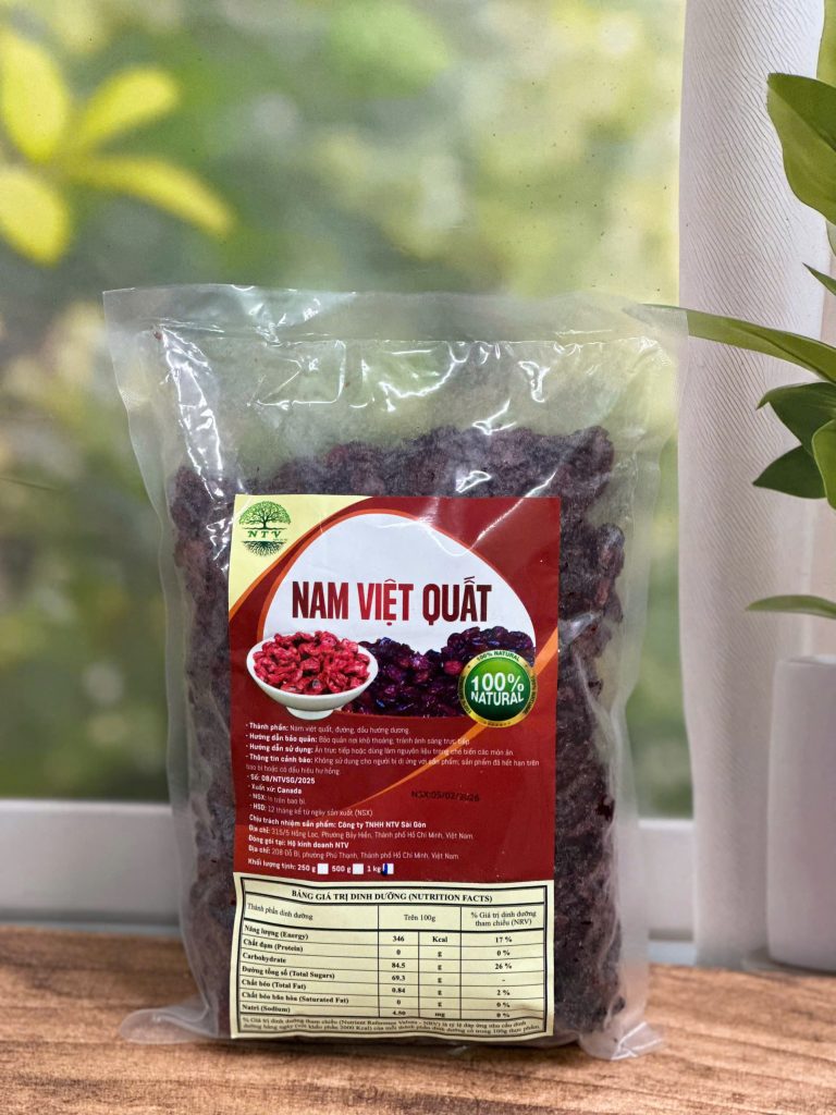 Nam Việt Quất, 1kg nam việt quất sấy dẻo. Nam Việt quất sấy thơm ngon