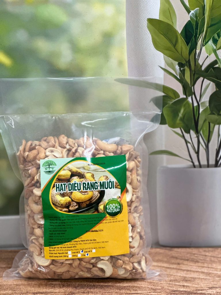 Điều Rang muối, Hạt Điều vỡ rang muối, Hạt Điều vỡ NTV làm bánh