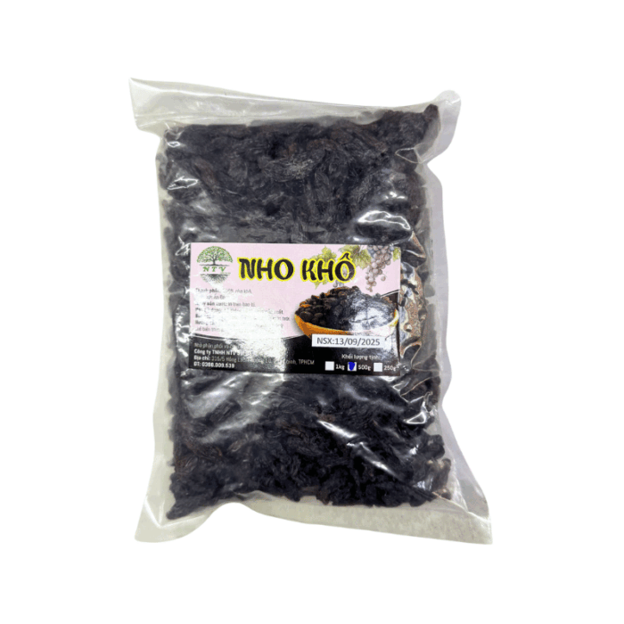 Nho Khô Đen, Nho khô, Nho sấy khô