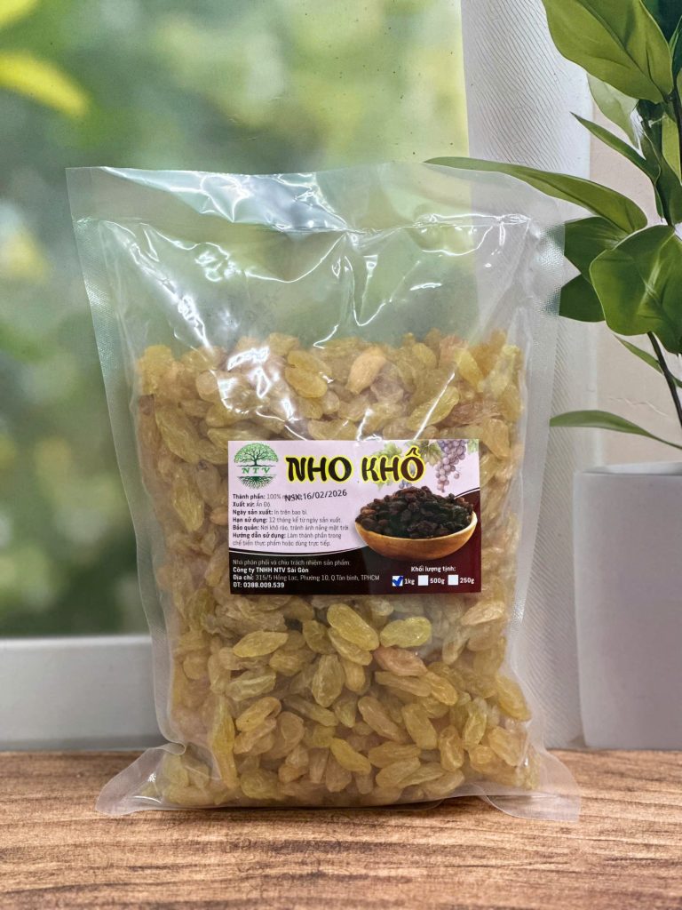 Nho khô vàng, Nho vàng sấy khô, nho sấy khô dẻo thơm