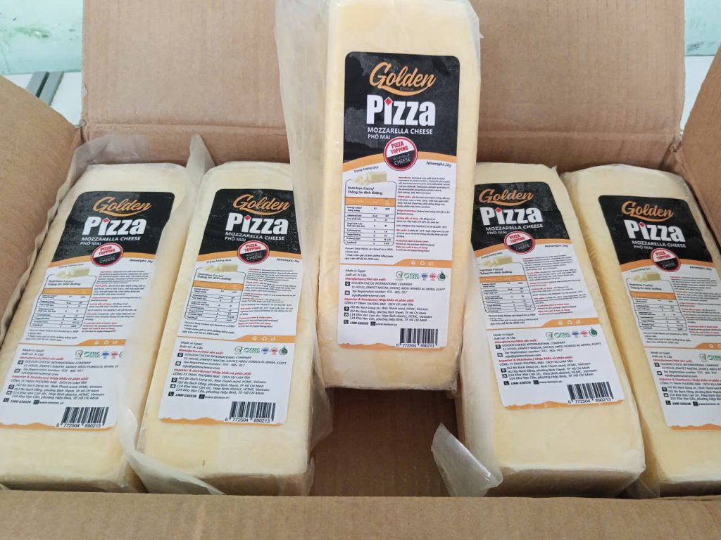 Phô mai khối mozzarella Golden – 2kg Vàng